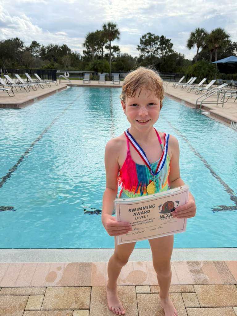 NEXAR Swim Team Level 1 award